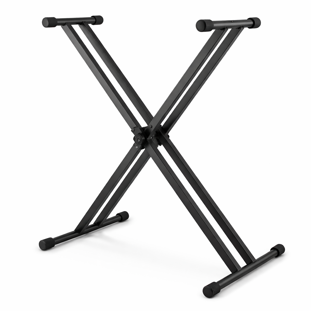 Heavy-Duty Double X Keyboard Stand – Adjustable & Foldable